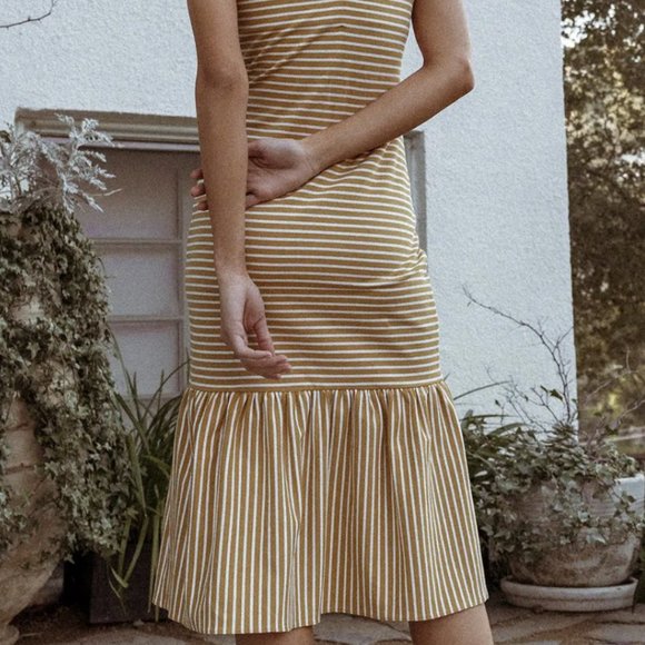 SAYLOR Sundress Stripes Knit Cutout Tie Front - Picture 3 of 5